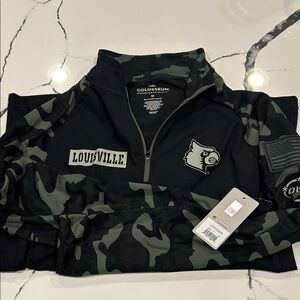 Colosseum Camo Quarter-Zip with Louisville Emblem